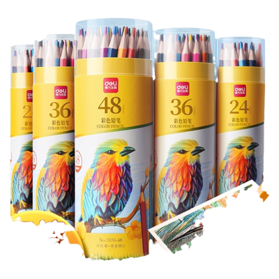 得力彩铅【可擦】小学生画画专用