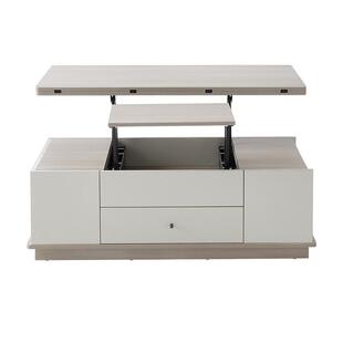 全友家居现代简约客厅家用多功能可折叠升降茶几餐桌两用组合茶桌