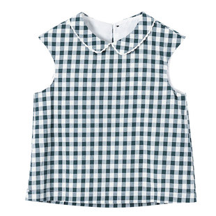 允儿妈女童春夏姐妹款复古格子娃娃衫连衣裙套装儿童上衣宝宝裙子