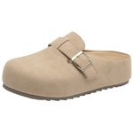 大东女鞋勃肯鞋2026春季新款休闲百搭半拖鞋厚底增高包头女单鞋