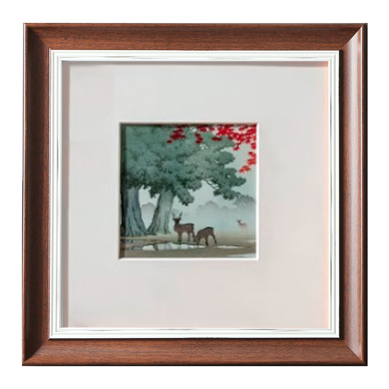 正方形画框复古做旧相框框架装裱框外框25 30 40cm50油画展示摆挂