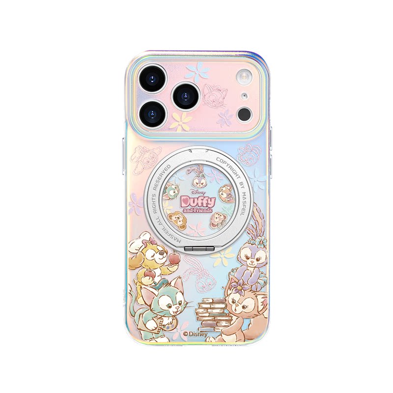 ANGYING × 达菲花语适用苹果17promax手机壳新款iphone16pro磁吸带支架ip15支点Lo5套全包高级感好看女14/13
