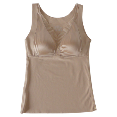 秋冬免穿文胸一体式保暖背心