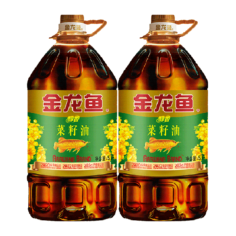 金龍魚醇香菜籽油5L*2桶滴滴菜油物油食用油