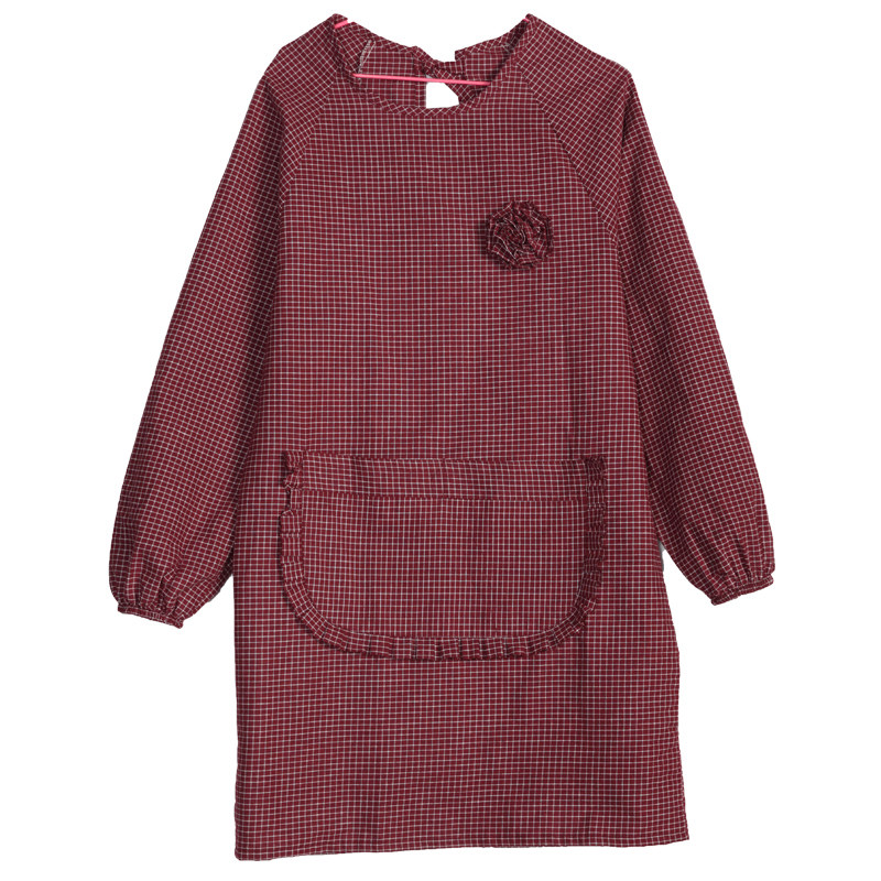 纯棉围裙女春季韩版加长款家用厨房反穿工作服透气时尚全棉罩衣男