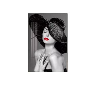 艺术美女人物装饰画玄关背景墙贴纸自粘现代客厅过道走廊壁纸贴画