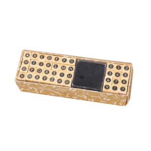 40枚基础手账字母数字组合木质印章复古英文图章手帐装饰拼贴素材