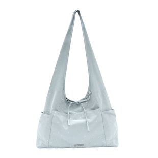 少女心球 星星波点软牛仔 冬季轻亚小众设计单肩斜跨大容量hobo包