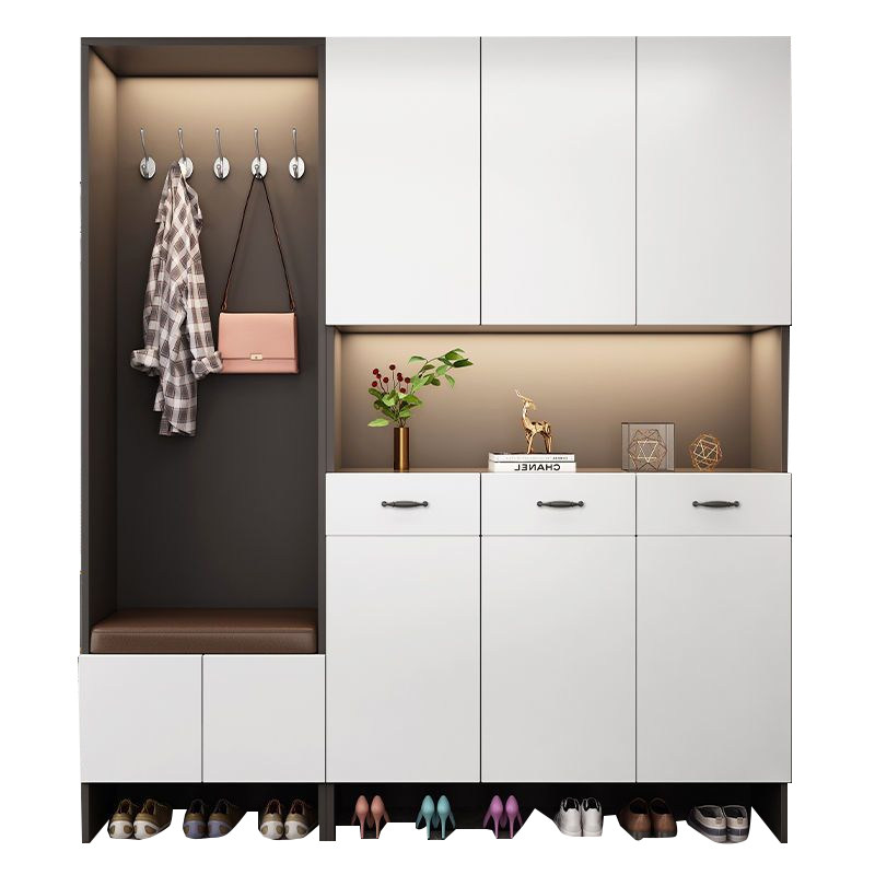 实木鞋柜家用门口玄关柜聚权高柜