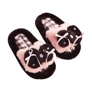 Gukoo/果壳毛毛拖冬季HelloKitty联名保暖新款可爱女士居家棉拖鞋