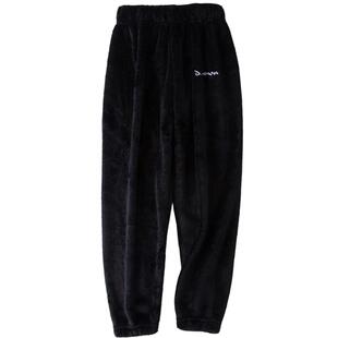 成人儿童珊瑚绒暖暖裤法兰绒睡裤秋冬男童家居宝宝加厚女童毛绒裤