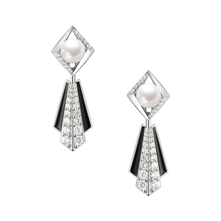 PEARLSTIGE至如光芒系列启明星珍珠耳钉女高级珠宝感轻奢小众耳饰