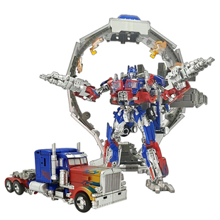 2025新精涂改良版擎天司令电影带飞翼车厢带合金版儿童变形玩具