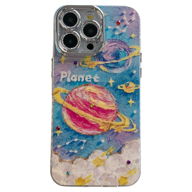 梦幻高级油画星球适用苹果手机壳
