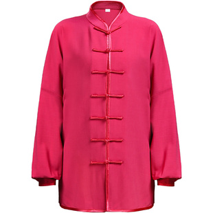 春秋款真丝棉太极服女嘉嘉棉练功服中老年男款夏季晨练武术拳服装