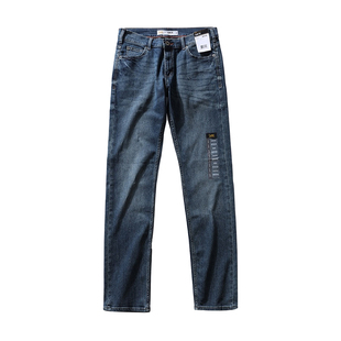 阿瞳牛社 美版Lee深蓝色复古高端中腰修身小脚弹力牛仔裤男潮牌