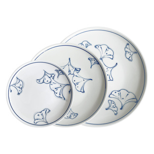 择学家 好时节景德镇手绘青花陶瓷盘子菜盘家用餐盘果盘套装中式