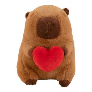 天使抱爱心卡皮巴拉公仔君鼠玩偶卡皮水豚扒拉啦毛绒玩具生日礼物