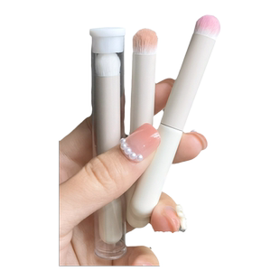 唇刷口红刷短款圆头遮瑕刷便携唇部化妆刷专业晕染唇笔小刷子带盒