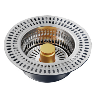 不锈钢厨房水槽过滤网老式洗菜盆漏水塞通用款水槽弹跳芯下水器