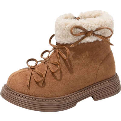 女童马丁靴2025新款秋冬加绒加厚