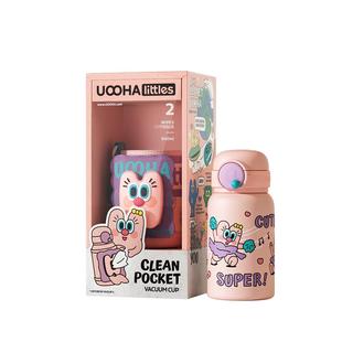uooha立净保温杯可爱吸管儿童水杯女生大容量杯子悠哈保冷杯便携