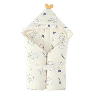 包被新生儿婴儿春秋纯棉秋冬加厚外出抱被产房宝宝一体包裹被四季