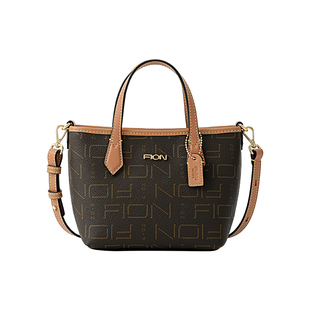 Fion/菲安妮女包老花托特包新款休闲饺子包通勤单肩斜挎手提包包