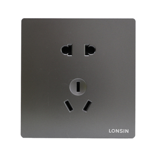 朗绚开关插座5孔面板 LONSIN空调16A扦 朗能一开双控点灯开关电源