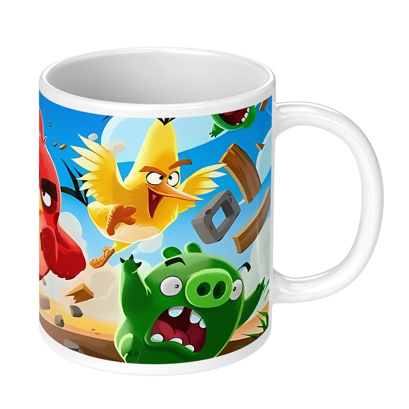 愤怒的小鸟周边马克杯儿童喝水杯子Angry Birds陶瓷杯胖红恰克