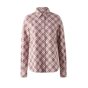 【100%棉】Eland衣恋衬衫女时尚通勤正肩翻领上衣2025冬季新款