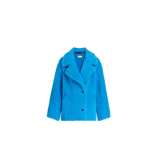 【高级环保皮草】欧时力 中长款外套女冬装大衣软糯保暖