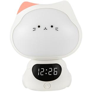 声控智能语音床头小猫小夜灯婴儿喂奶护眼夜间卧室伴睡眠儿童台灯
