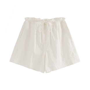 MOERSHOP Summerholiday  夏季凉感抽绳宽松短裤女薄款休闲阔腿裤