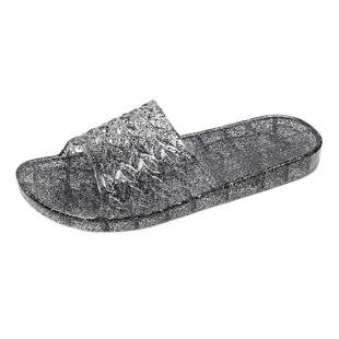 水晶塑料拖鞋平底家居家室内洗澡防滑防臭脚沙滩室外凉拖女夏妈妈