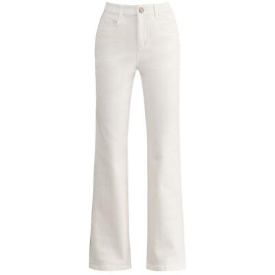 高腰显瘦微喇叭牛仔裤女