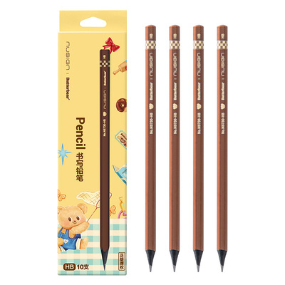 得力黄油小熊联名黑木铅笔HB2B