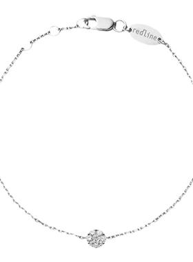 redline/红绳女士2023新款Illusion 0.10克拉圆形钻石金链制手链