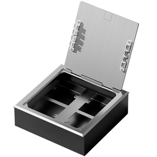 国际电工嵌入式一位至四位86型地插插座隐形纯平不锈钢底盒式地插