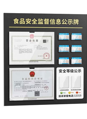 健康许可证公示栏营业执照框架