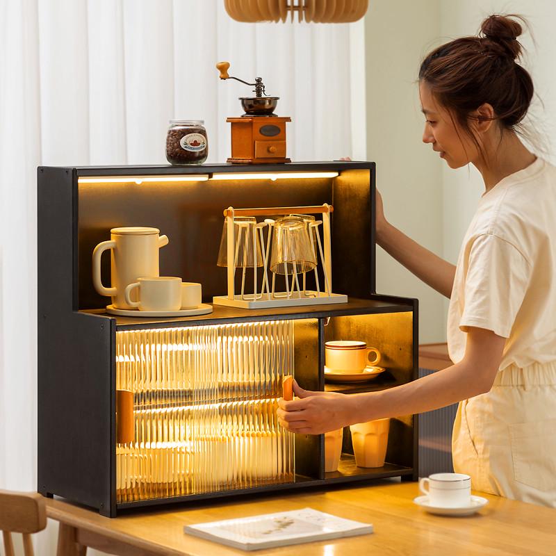 防尘杯架杯子收纳架桌上置物架桌面收纳盒家用水杯茶具收纳柜架子