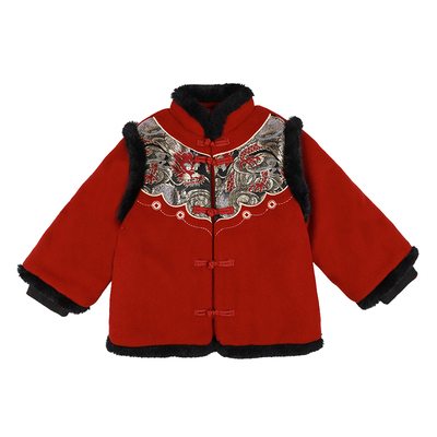 男童拜年服新年外套夹棉唐装外套