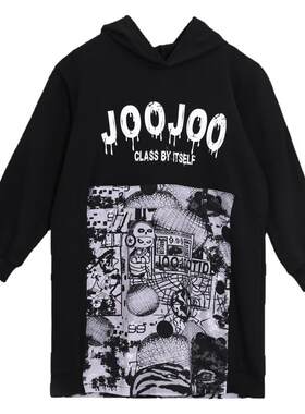 jojo童装女童连帽休闲连衣裙