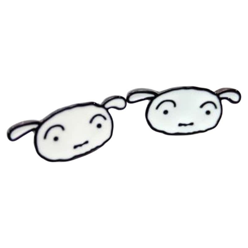 卡通原宿耳钉动画片蜡笔小新小白