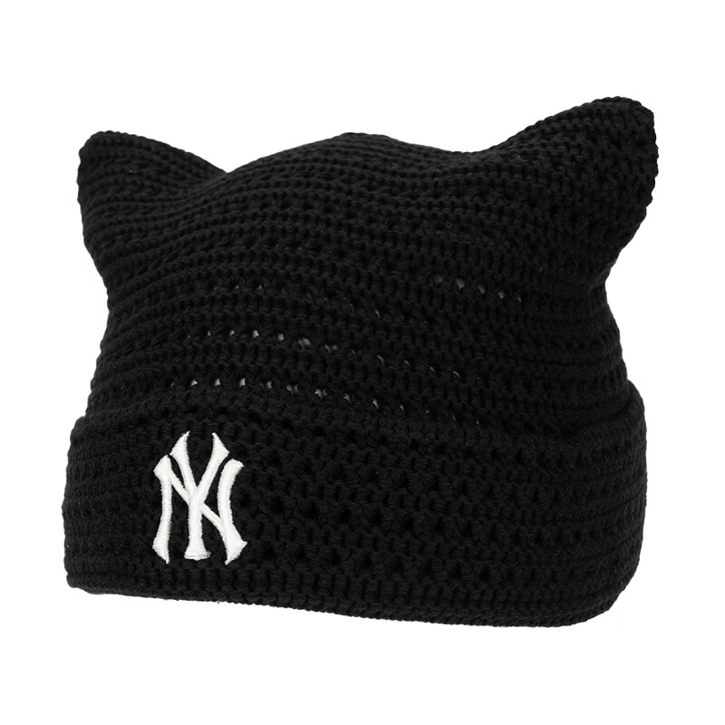 MLB男女同款猫耳朵针织帽毛线帽