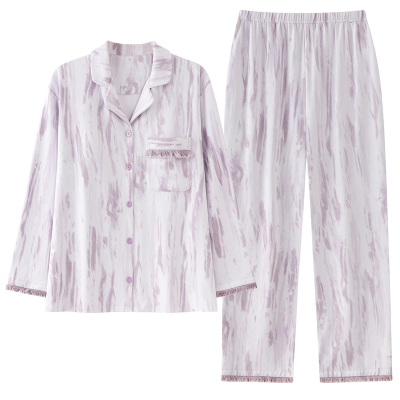 可外穿带胸垫女款睡衣春秋季长袖纯棉秋冬款2025新款家居服防凸点