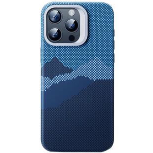 山与星河适用iPhone16ProMax手机壳新款凯夫拉涂层苹果15pro镜头全包支架14plus碳纤维纹磁吸防摔保护套男13p