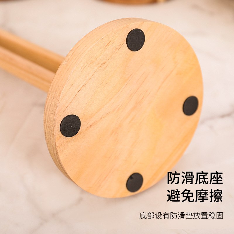 现货木质纸巾架厨房卷纸置物架抹布保鲜膜实木收纳架免打孔