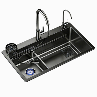 洗菜盆大单槽蜂窝压纹5MM加厚304不锈钢厨房水槽家用洗碗槽池台下