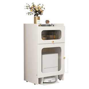 可移动扫地机器人置物架洗地机收纳架通用基站架上方柜沙发边几柜